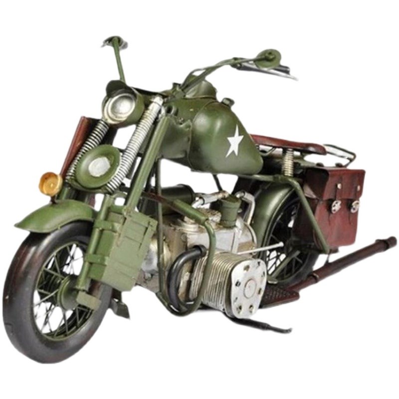 老式哈雷摩托车模型仿真铁摆件复古酒柜陈列摆设拍照道具软装饰品