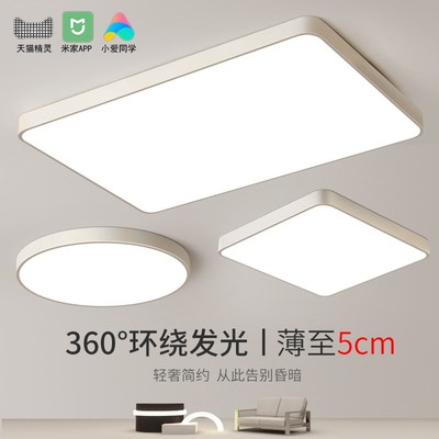 包安装LED吸顶灯智能离线语音调光客厅灯天猫精灵卧室灯房间灯具