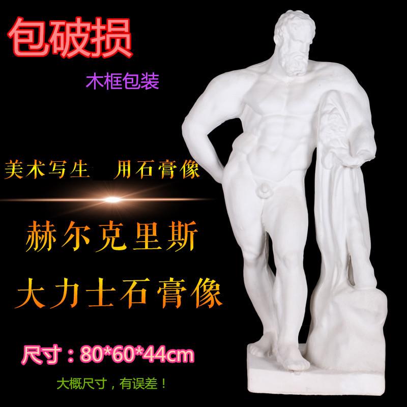 厂家直销赫尔克力斯石膏像美术用品写生教具大力神全身像人物胸像
