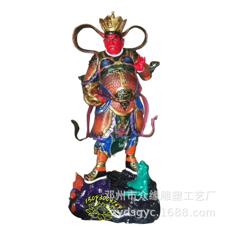 24诸天神像 四大天王树脂神像 南方天王 增长天王毗琉璃描金神像