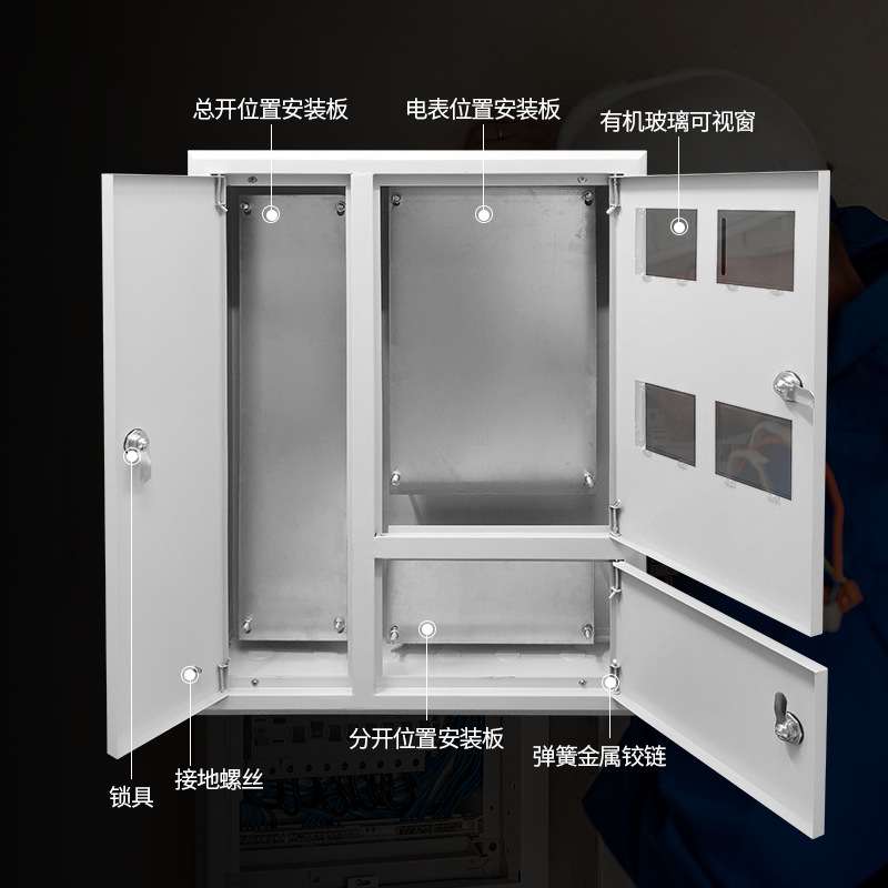 雁高配电箱 户内电表箱 明装防窃电箱 三门电表箱 单项电表箱