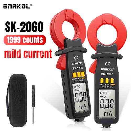 斯耐科SK-2060钳形漏电保护仪线路漏电检测60A小电流表
