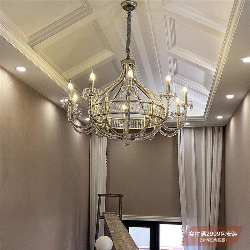法式吊灯客厅灯餐厅轻奢美式复古水晶灯具别墅大气家用创意卧室灯