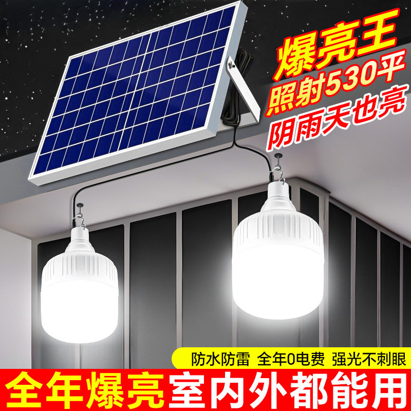 太阳能感应超亮一拖二庭院灯泡