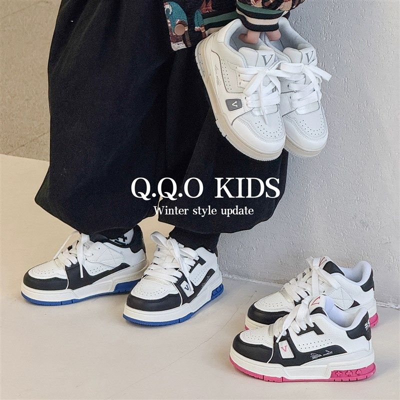 真皮儿童板鞋2025春秋季新款时尚百搭女童休闲鞋轻便软底男童鞋子,童鞋/婴儿鞋/亲子鞋,板鞋,淘宝优惠券,粉丝福利购,淘宝优惠卷