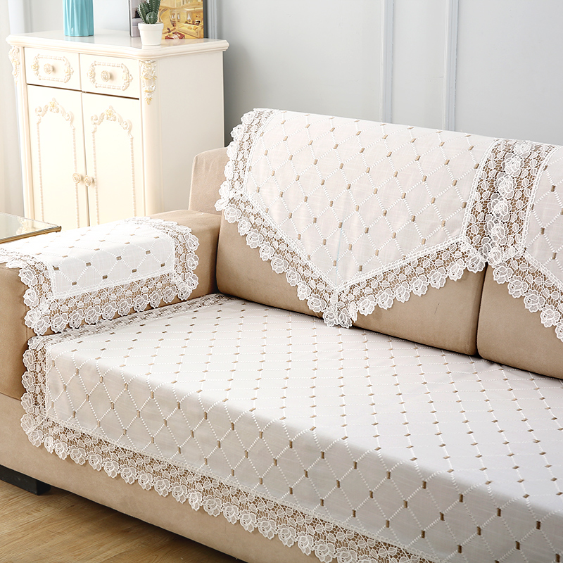 沙发靠背巾棉麻白色简约现代四z季通用布艺扶手巾沙发防尘盖巾蒙