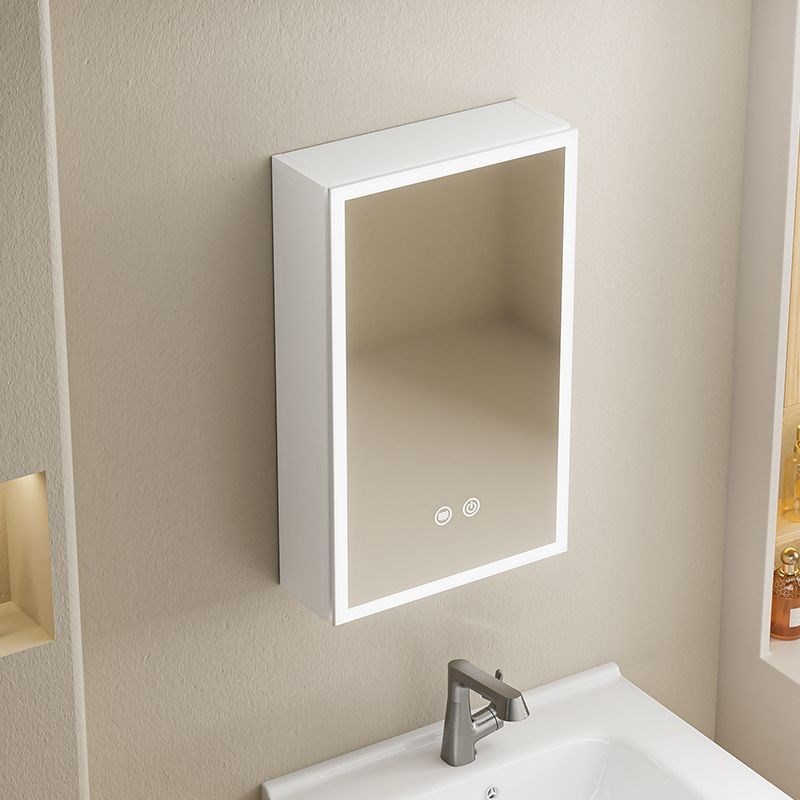 Av8圆角全封太空铝智能浴室镜柜卫生间梳妆挂墙式带Y美妆收纳架抽