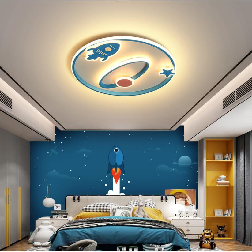 儿童房灯男孩女孩遨游太空星星网红创意温馨卡通北欧房间吸顶灯