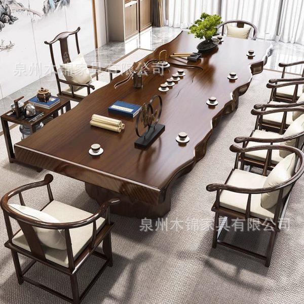 大板实木茶桌全套家用新中式原木3米整板喝茶桌子公室洽谈茶台,商业/办公家具,茶台/茶桌,淘宝优惠券,粉丝福利购,淘宝优惠卷