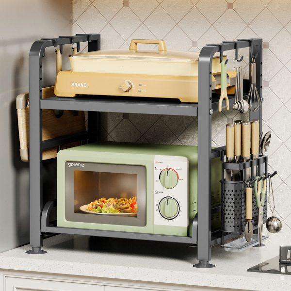 厂家直供微波炉架台面多功能家用电饭锅置物架可调节微波炉架,厨房/烹饪用具,微波炉置物架,淘宝优惠券,粉丝福利购,淘宝优惠卷