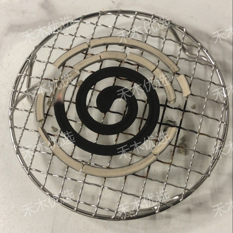 大号蚊香a不锈钢放置器盘托室内纹香盘文香架线香支撑架子烧烤网