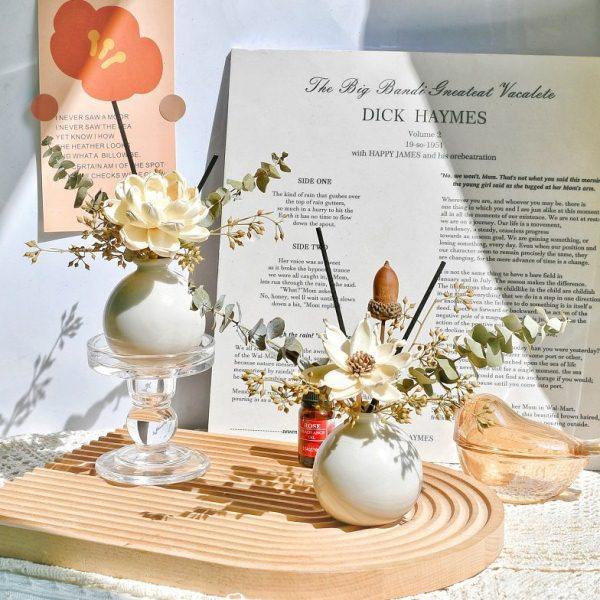 干花无火香薰家用室内栀子花卫生间厕所家居摆件扩香持久香氛精油,家居饰品,香薰摆件,淘宝优惠券,粉丝福利购,淘宝优惠卷