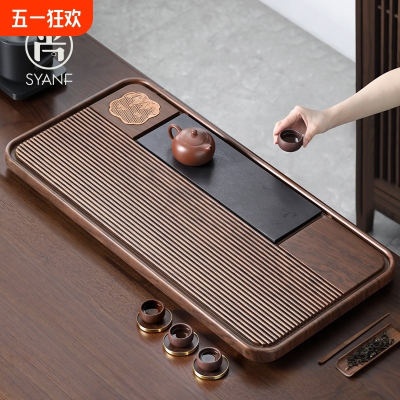 2025新款茶盘家l用办公室茶台小型新中式禅意轻奢茶托盘沥水干泡
