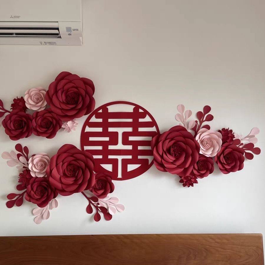 大型立体纸花墙手工花婚礼婚庆影楼背景橱窗婚房床头装饰纸花ins,节庆用品/礼品,拉花,淘宝优惠券,粉丝福利购,淘宝优惠卷