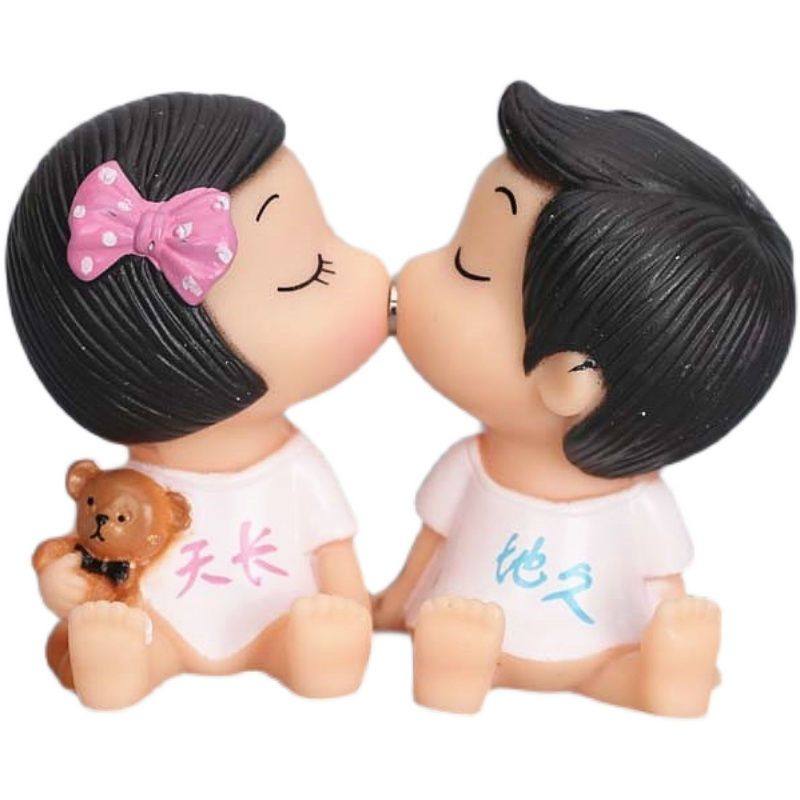 亲嘴娃娃蛋糕装饰摆件天长地久结婚婚庆婚礼情侣人偶公仔烘焙插件,家居饰品,桌面摆件,淘宝优惠券,粉丝福利购,淘宝优惠卷