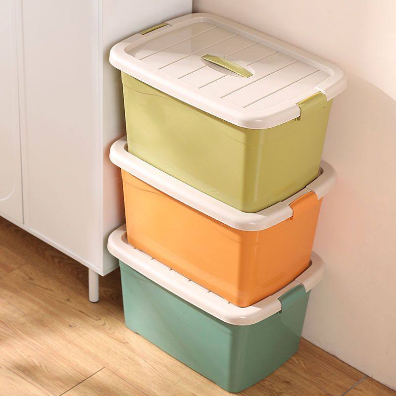 塑料收纳箱宿舍带盖储物箱收纳盒小物件大容量家用简约车载,收纳整理,收纳箱,淘宝优惠券,粉丝福利购,淘宝优惠卷