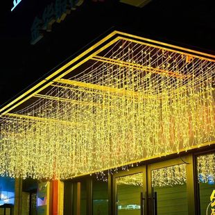 冰条灯七彩灯闪灯串灯满天星星瀑布氛围户外装饰星空闪光灯带