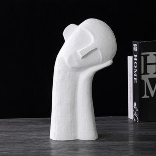 现代简约沉思者人物头像雕塑摆件客厅电视柜酒柜书房抽象艺术装饰
