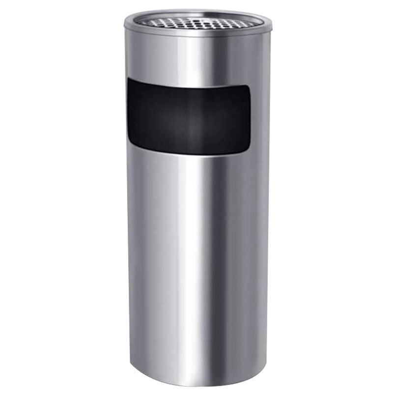 科力邦不锈钢圆柱垃圾桶 立式酒店大堂宾馆烟U灰缸网格垃圾桶