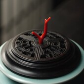 罩铜炉盖黑仿古香炉檀木手工雕刻香炉配摘定制盖宝石木配镂空盖