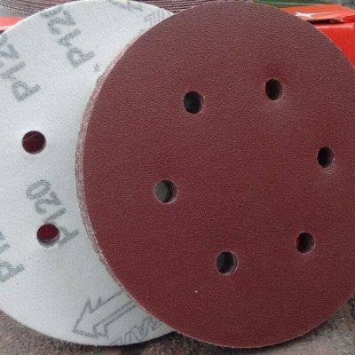 6寸 150mm 6孔植绒砂纸 气动磨机砂纸 圆砂纸,五金/工具,其它漆工工具,淘宝优惠券,粉丝福利购,淘宝优惠卷