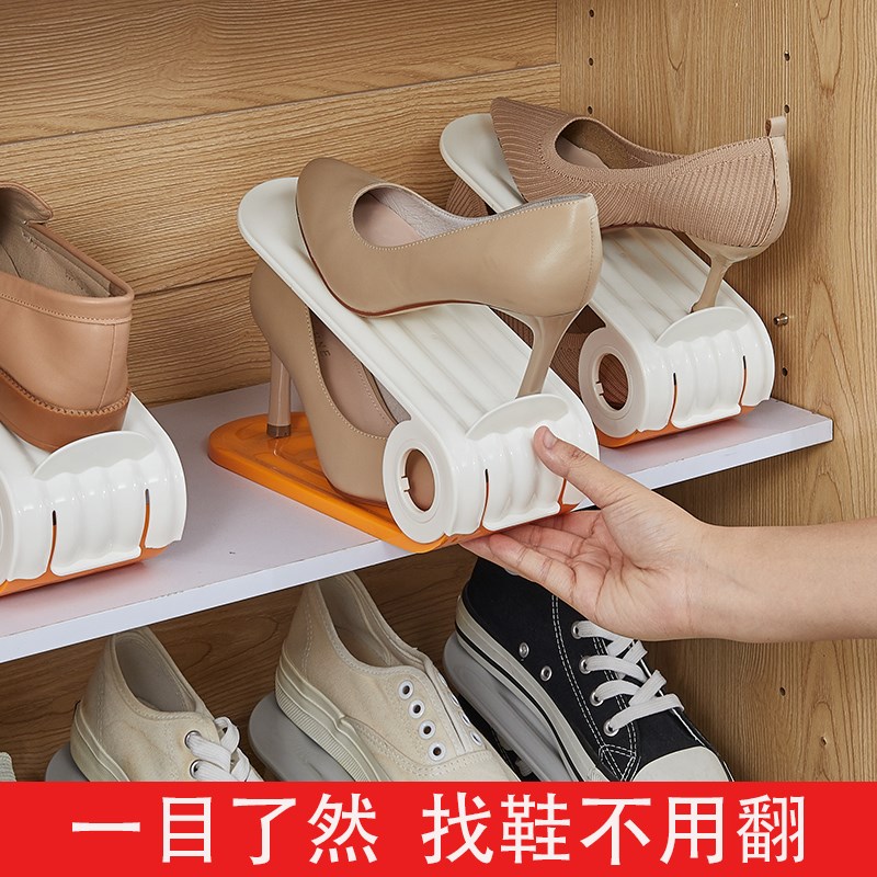 可调节鞋架鞋柜收纳神器省空间双层鞋托架神P器整理放鞋子置物架