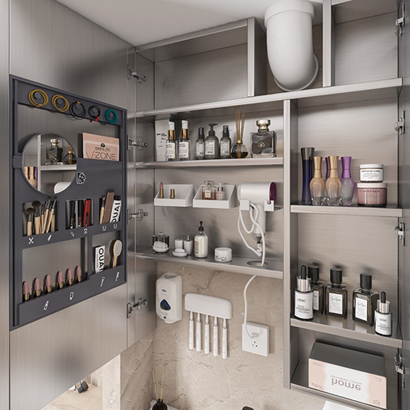 定制镜柜不锈钢智能美妆r收纳储物浴室防雾镜带灯挂墙式单独卫生