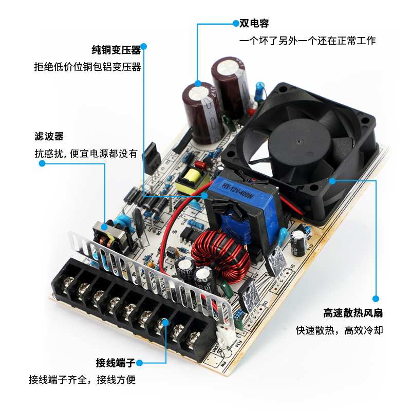 LED防雨开关电源发光字专用门头广告牌350W5V70400W12V33防水电源