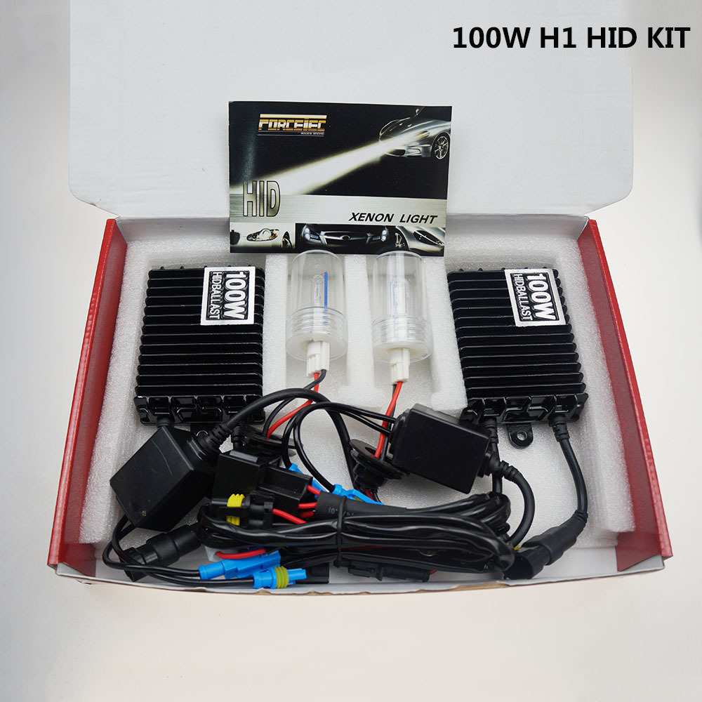 源头厂家 迪卢斯 100W hid氙气灯套装 大功率氙气灯H1 H4 H7车灯
