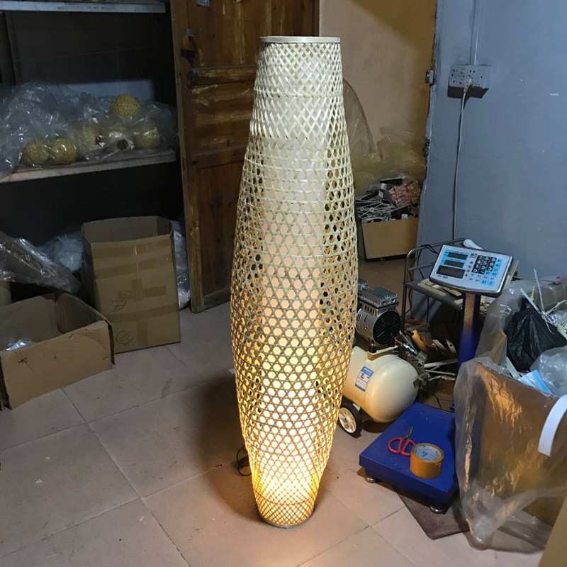东南亚风格竹编吊灯落地灯台灯创意复古客厅卧室书房装饰落地灯