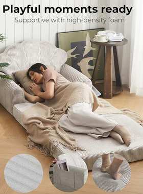 跨境压缩沙发压缩床垫高密海绵可折叠懒人沙发床Compressed sofa