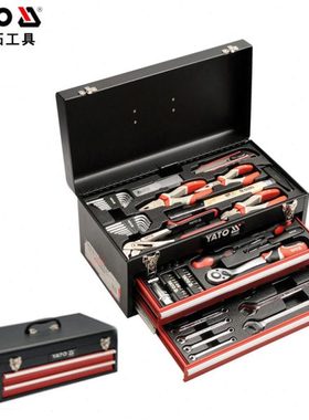 YATO易尔拓家用多功能金属抽屉式工具箱80件套工具箱组套YT-38951