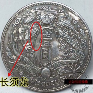 老钱币统三大清银币年货须真品银币龙洋龙银包古代元宣旧长保真老