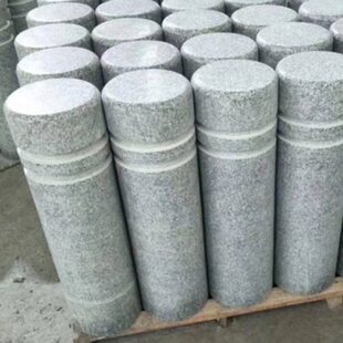 石石墩车柱头挡圆球拦广场路障石头球芝麻大门石灰花岗岩墩子车石