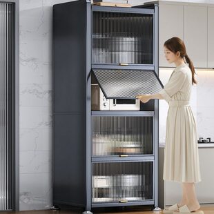 家用手落地多层厨房置物架佳帮多功能用品餐边柜储物柜子收纳架碗