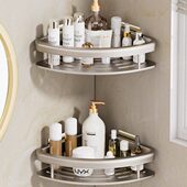 厕所洗漱台浴室置物架免打孔洗手间墙角收纳神器壁挂卫生间三角架