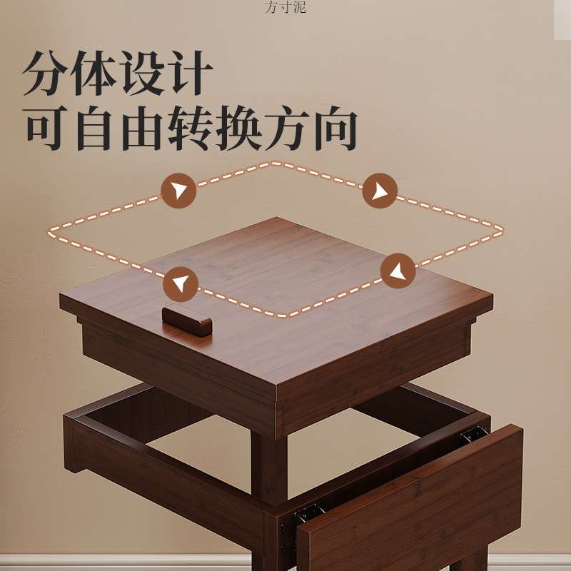 床头阅读架可移动家用卧室加粗翻盖折叠床头柜替代品边几收纳架子