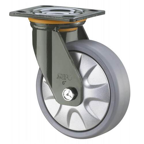 SUPO/向荣动力8寸承重型带双刹车灰色PP万向脚轮J07S-01D-200-112