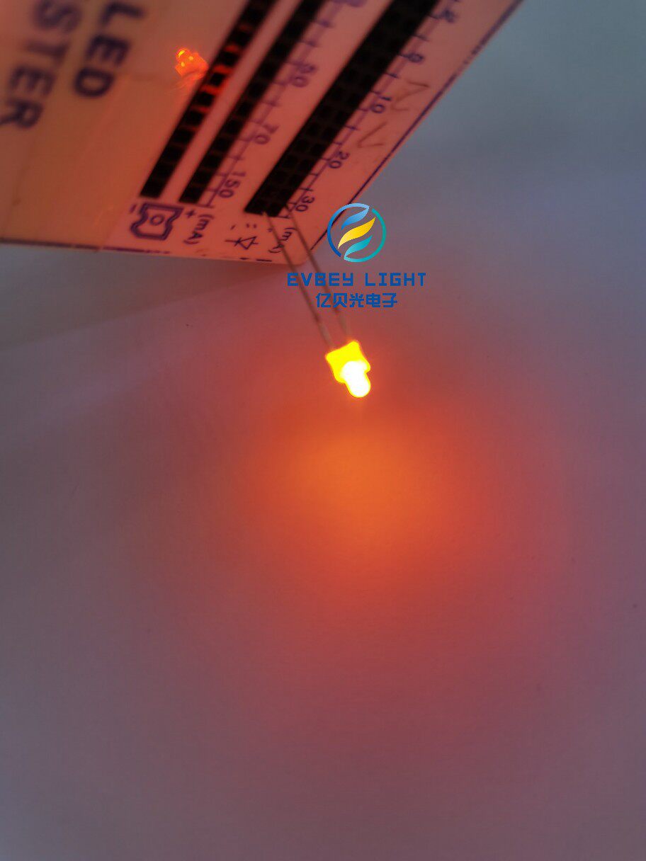 高亮橙发橙LED小奶嘴LED2MM橙色发光二极管橙光F2MM橙灯LED