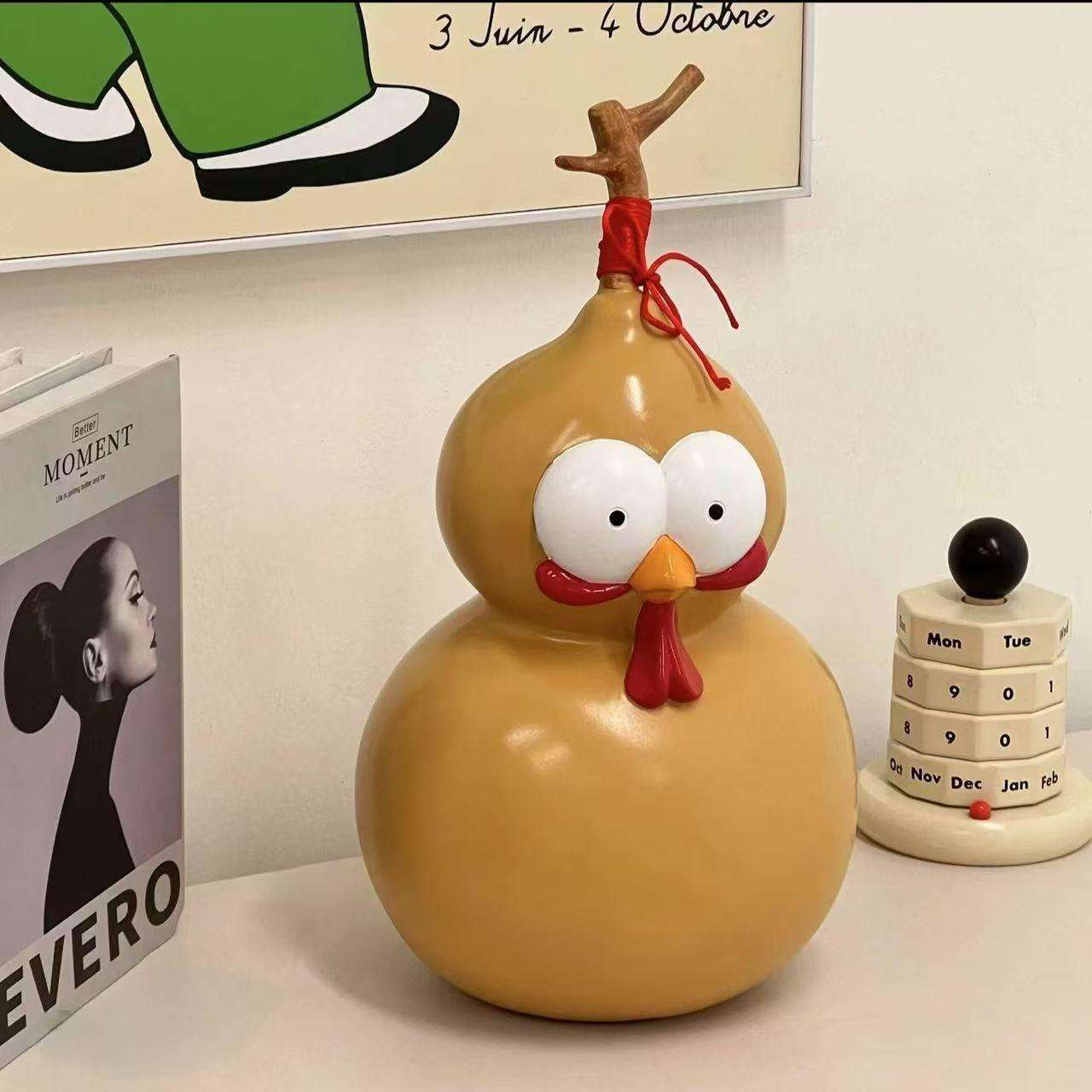 葫芦鸡存钱罐摆件招财纳福·吉祥双至树脂工艺品