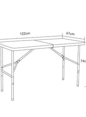 Z122多功能吹塑折叠桌 商务简易户外摆摊折叠桌