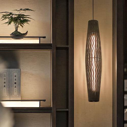 设计师款南洋手工木艺餐厅吊灯