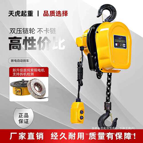 220v环链电动葫芦1t/2/3/5/10吨倒链小型升降吊机380伏链条起重机