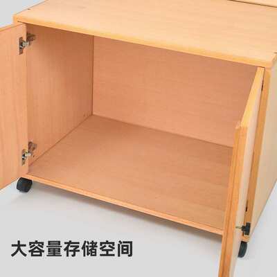 红榉木带柜子静物台美术写生台木质静物台石膏蜡果静物带滑轮桌子