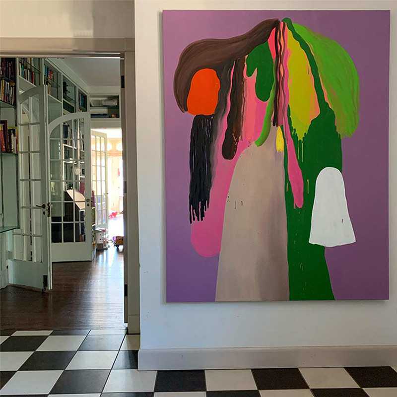 抽象艺术 现代色块艺术客厅装饰画后现代酒店民宿公寓挂画