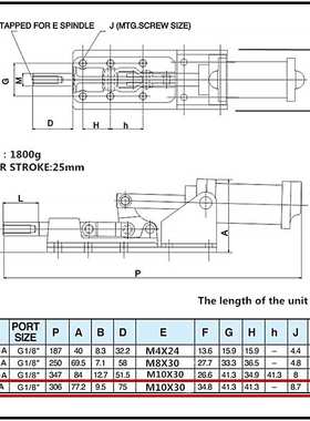 气动快速夹钳 工装夹具 肘夹 CNC气动快速夹具HS CH 305EA MC07-8