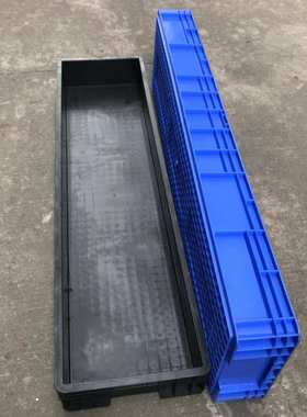 供应防静电长灯管周转箱 LED防静电胶框长方形加厚蓝色灰色周转箱