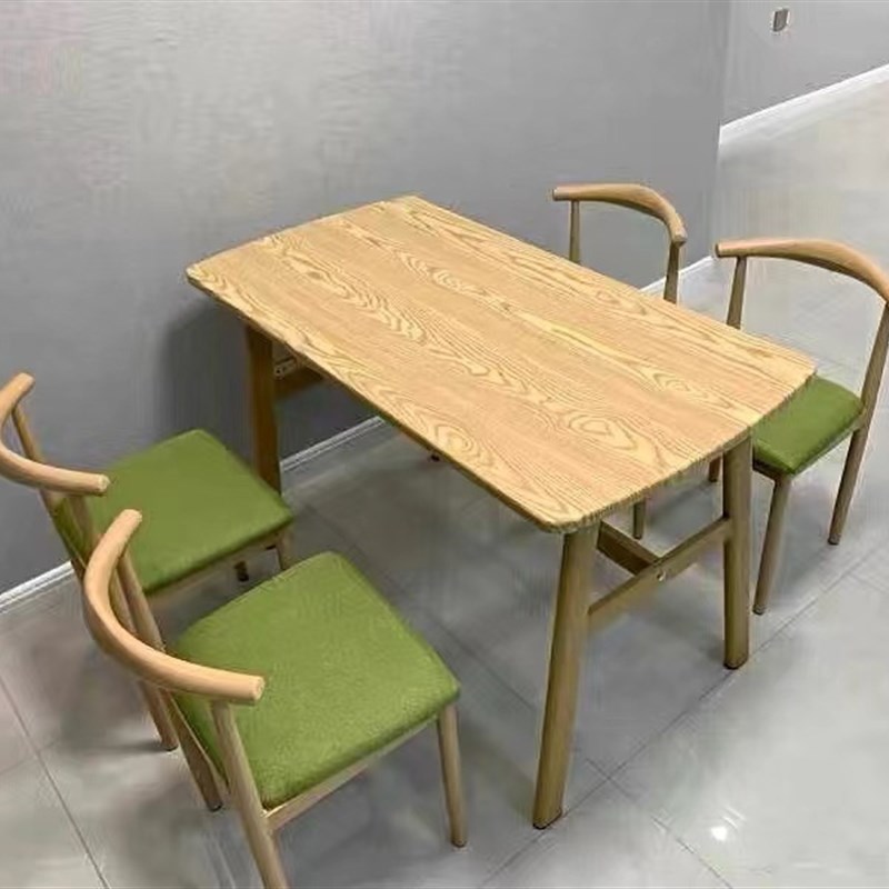 餐桌家用小户型现代简约餐桌椅组B合饭桌长方形桌子休闲快餐厅桌