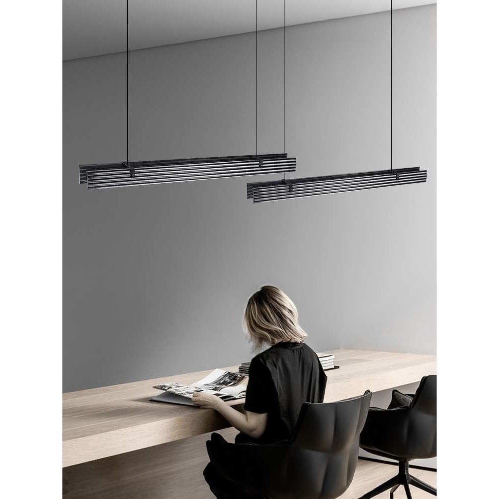 餐厅吊灯极简一字长条波纹玻璃创意轻奢设计师吧台中岛台餐桌吊灯,3C数码配件,USB灯,淘宝优惠券,粉丝福利购,淘宝优惠卷