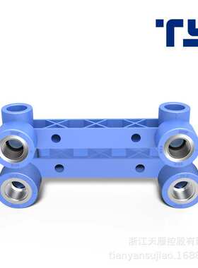 天雁PPR管双联弯头 4分20加厚铜内丝连体三通6分25家装冷热管配件